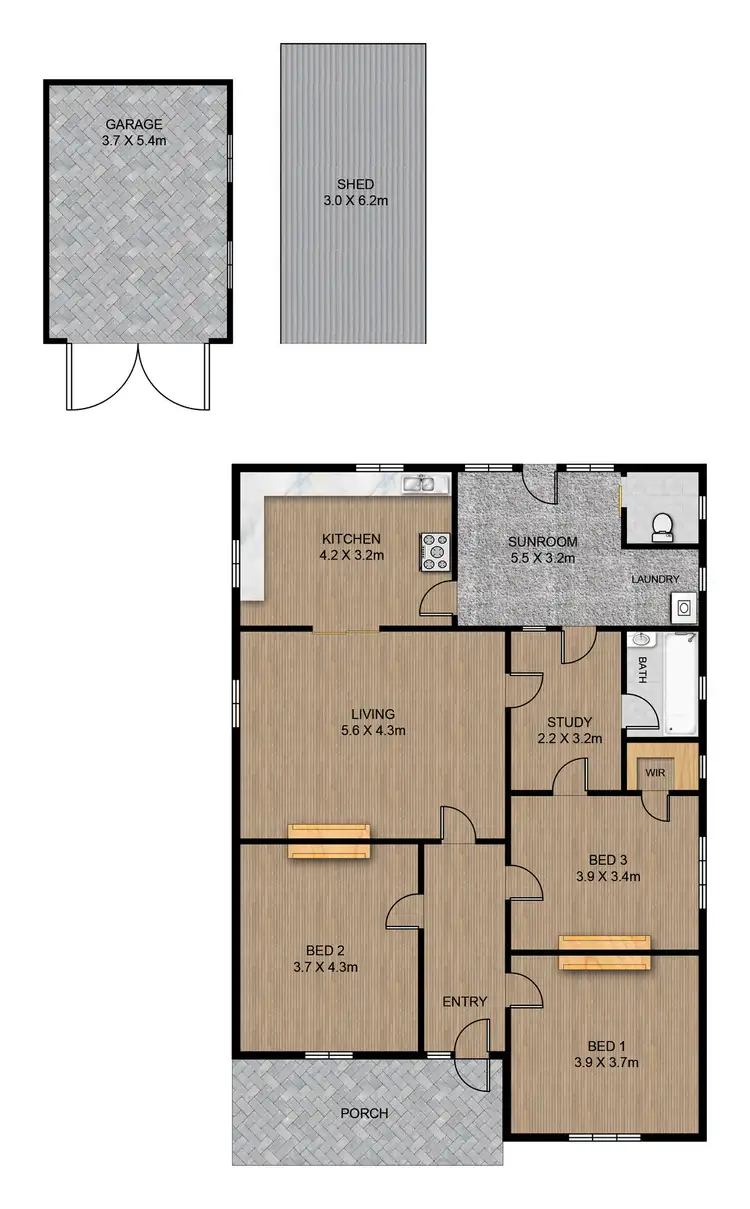 Floorplan of Homely house listing, 104 Hawker St, Ridleyton SA 5008