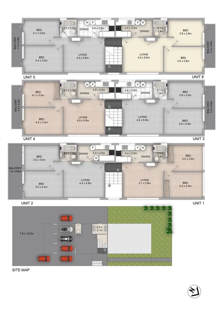 Floorplan of Homely block of units listing, 24 Oberon Street, Randwick NSW 2031