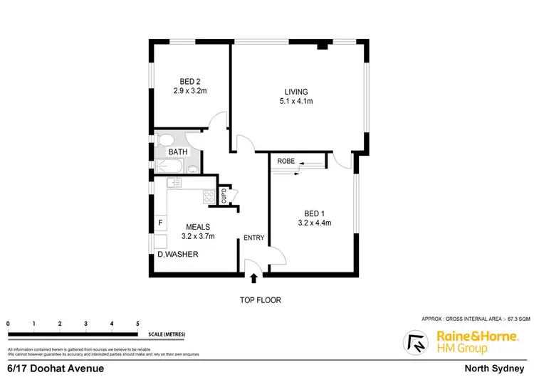 Floorplan of Homely apartment listing, 6/17 Doohat Avenue, North Sydney NSW 2060