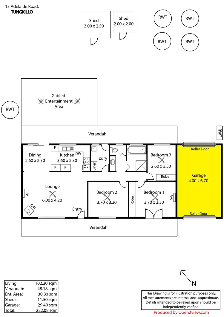 Floorplan of Homely house listing, 15 Adelaide Road, Tungkillo SA 5236