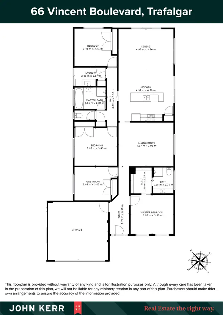 Floorplan of Homely house listing, 66 Vincent Boulevard, Trafalgar VIC 3824