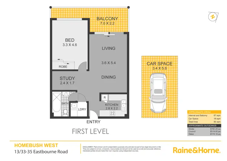 Floorplan of Homely apartment listing, 13/33-35 Eastbourne Road, Homebush West NSW 2140