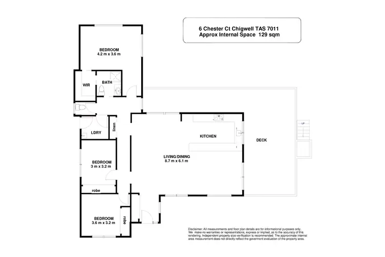 Floorplan of Homely house listing, 6 Chester Court, Chigwell TAS 7011