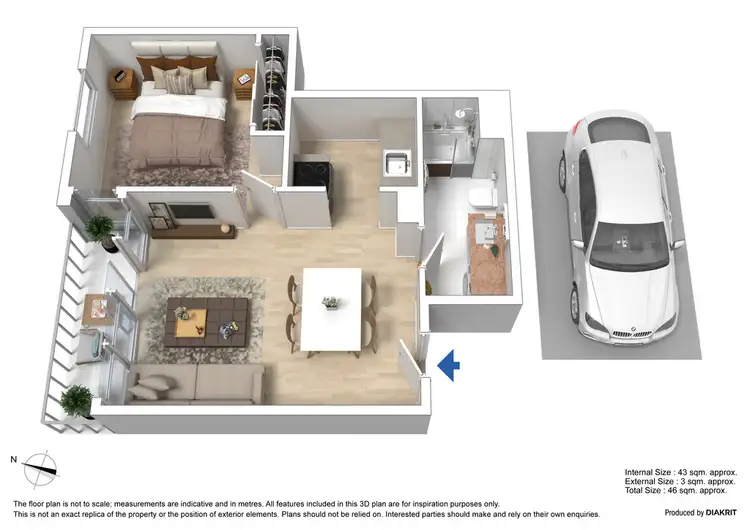 Floorplan of Homely apartment listing, 113/88 Southbank Boulevard, Southbank VIC 3006