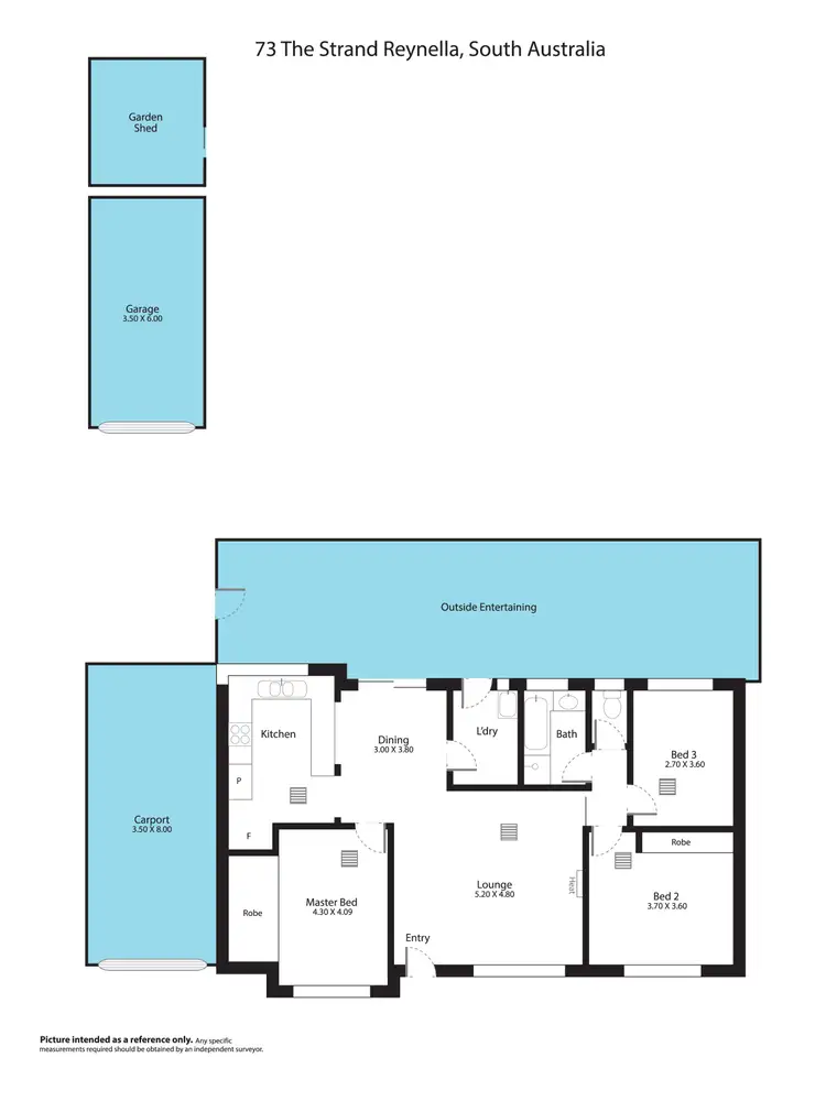 Floorplan of Homely house listing, 73 The Strand, Reynella SA 5161