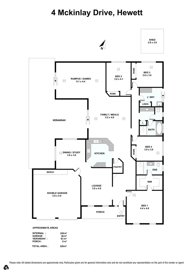 Floorplan of Homely house listing, 4 McKinlay Drive, Hewett SA 5118
