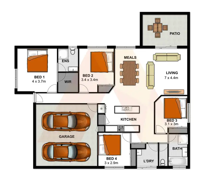 Floorplan of Homely house listing, 21 KITE CRES, Eagleby QLD 4207