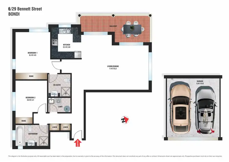 Floorplan of Homely apartment listing, 6/29 Bennett Street, Bondi NSW 2026
