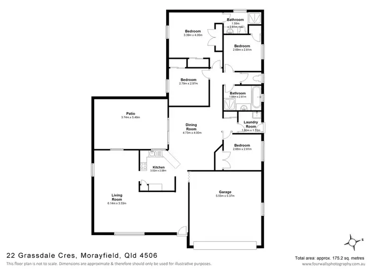 Floorplan of Homely house listing, 22 Grassdale Crescent, Morayfield QLD 4506