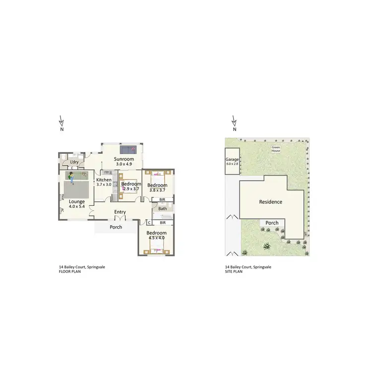 Floorplan of Homely house listing, 14 Bailey Court, Springvale VIC 3171