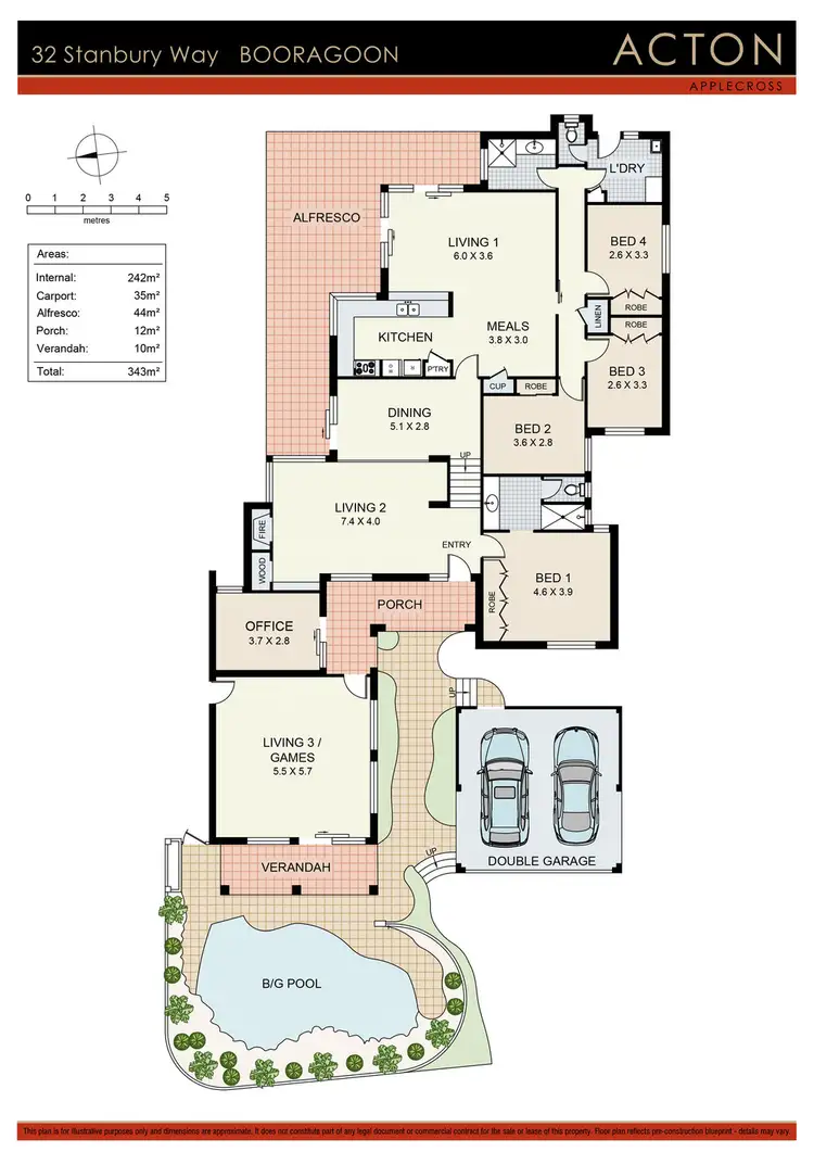 Floorplan of Homely house listing, 32 Stanbury Way, Booragoon WA 6154