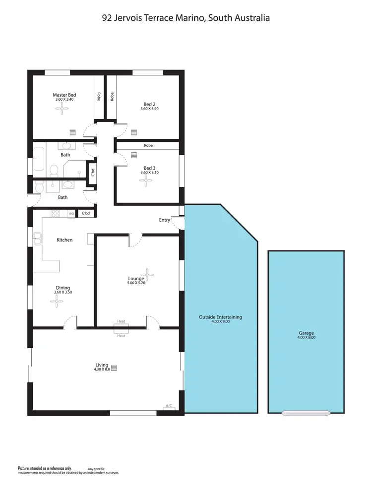 Floorplan of Homely house listing, 92 Jervois Tce, Marino SA 5049