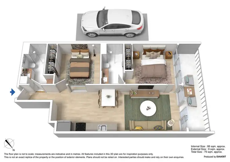 Floorplan of Homely apartment listing, 1209/118 Kavanagh Street, Southbank VIC 3006