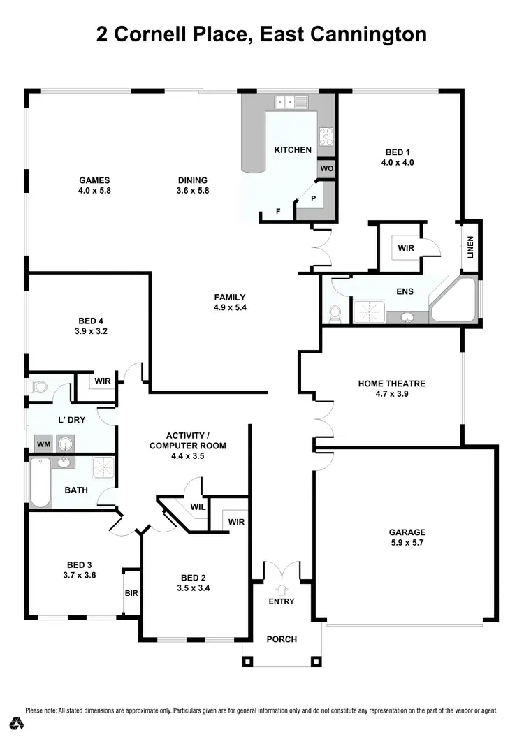 Floorplan of Homely house listing, 2 Cornell Place, East Cannington WA 6107