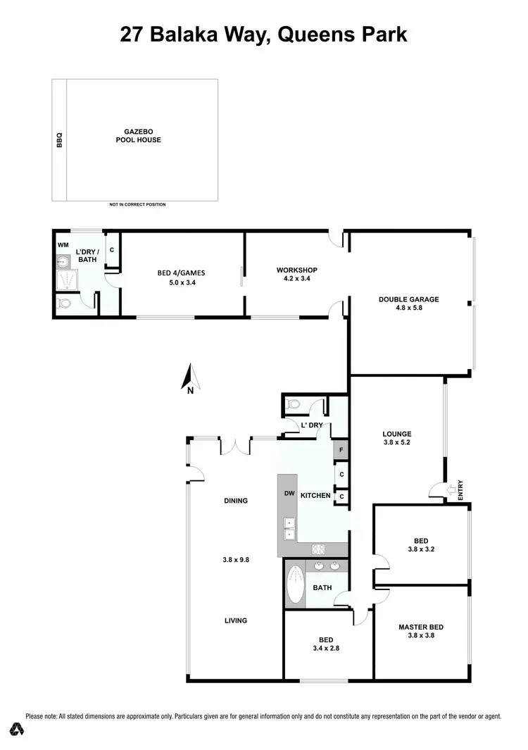 Floorplan of Homely house listing, 27 Balaka Way, Queens Park WA 6107
