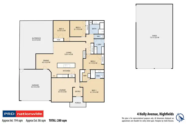 Floorplan of Homely house listing, 4 Holly Avenue, Highfields QLD 4352