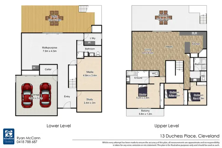 Floorplan of Homely house listing, 13 Duchess Place, Cleveland QLD 4163