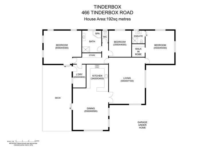 Floorplan of Homely house listing, 466 Tinderbox Road, Tinderbox TAS 7054