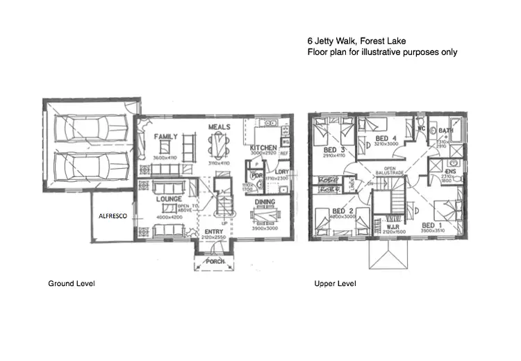 Floorplan of Homely house listing, 6 Jetty Walk, Forest Lake QLD 4078