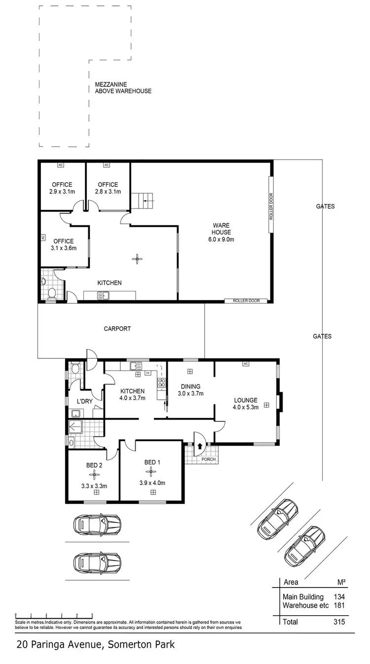 Floorplan of Homely house listing, 20 Paringa Avenue, Somerton Park SA 5044