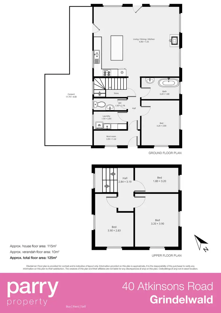 Floorplan of Homely house listing, 40 Atkinsons Road, Grindelwald TAS 7277