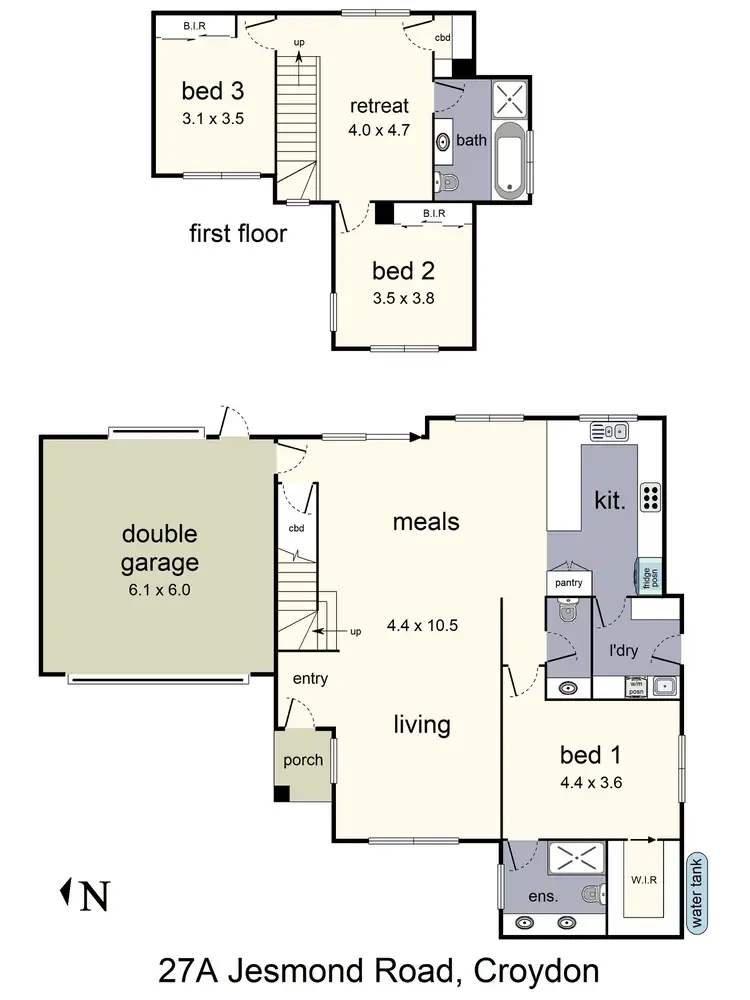 Floorplan of Homely house listing, 27A Jesmond Road, Croydon VIC 3136