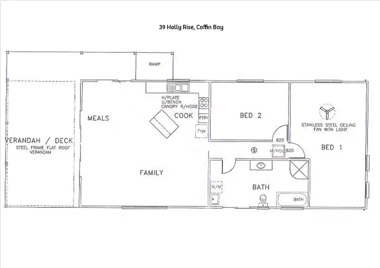 Floorplan of Homely house listing, 39 Holly Rise, Coffin Bay SA 5607
