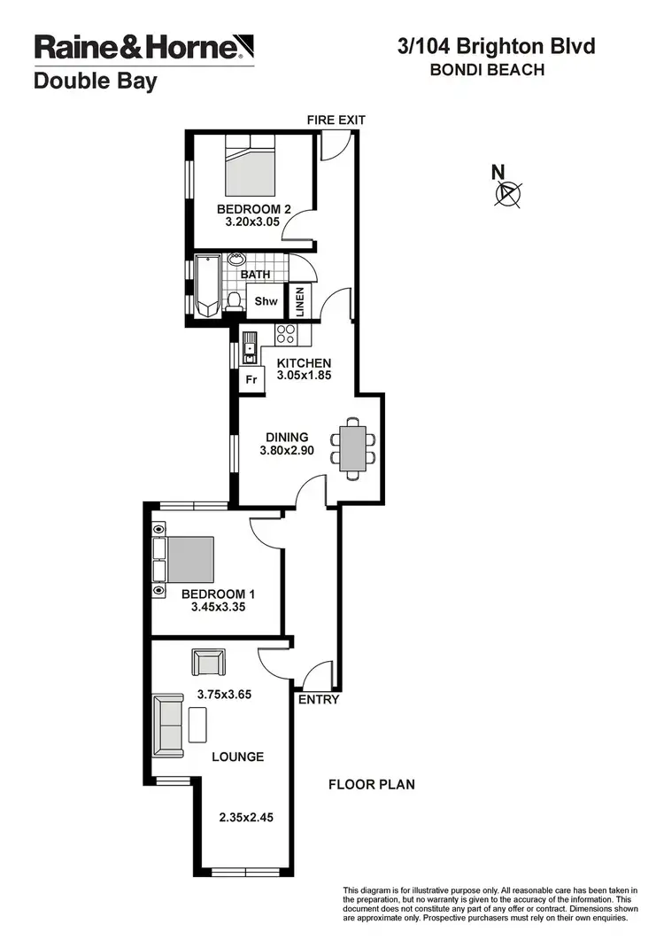 Floorplan of Homely apartment listing, 3/104 Brighton Boulevard, North Bondi NSW 2026