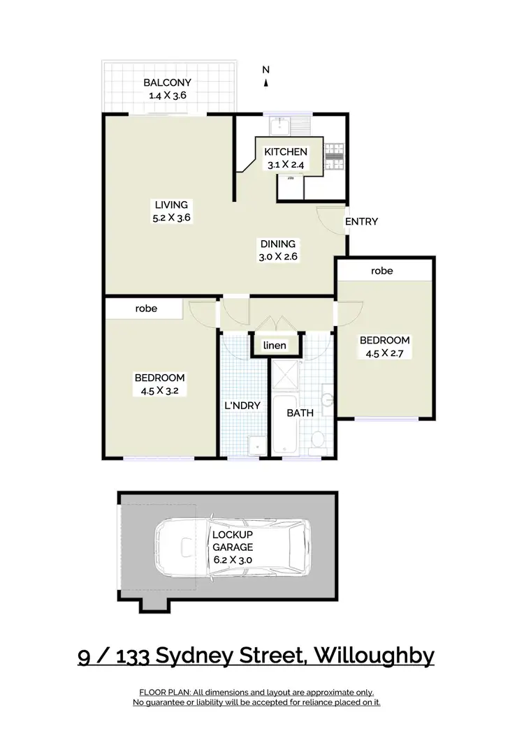 Floorplan of Homely apartment listing, 9/133 Sydney Street, North Willoughby NSW 2068