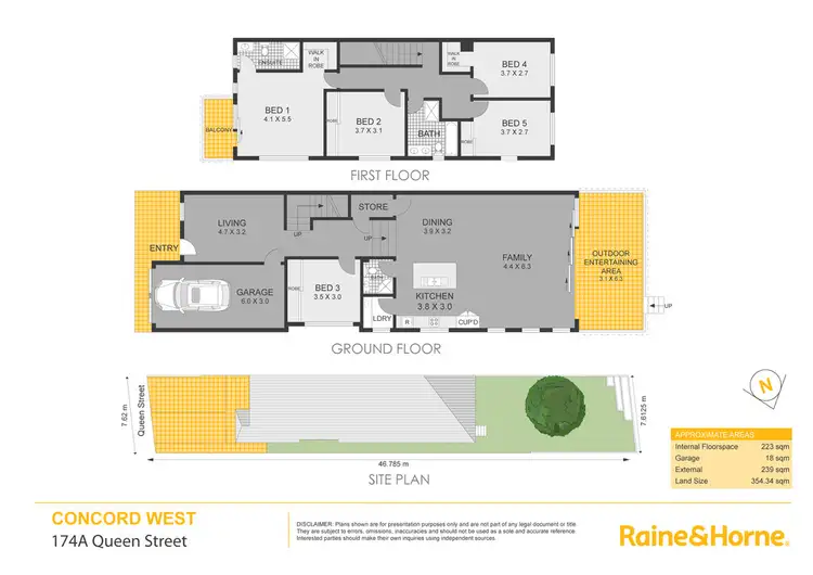 Floorplan of Homely semi-detached listing, 174a Queen Street, Concord West NSW 2138