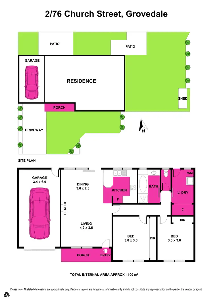 Floorplan of Homely unit listing, 2/76 Church Street, Grovedale VIC 3216