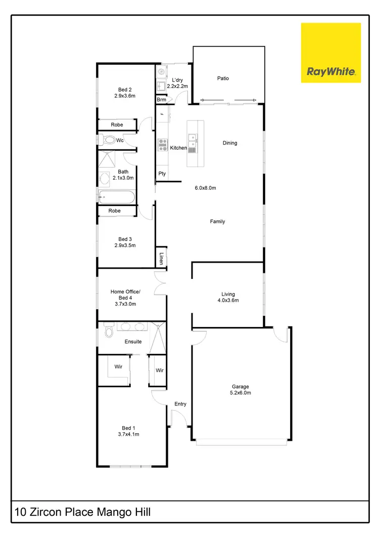 Floorplan of Homely house listing, 10 Zircon Place, Mango Hill QLD 4509