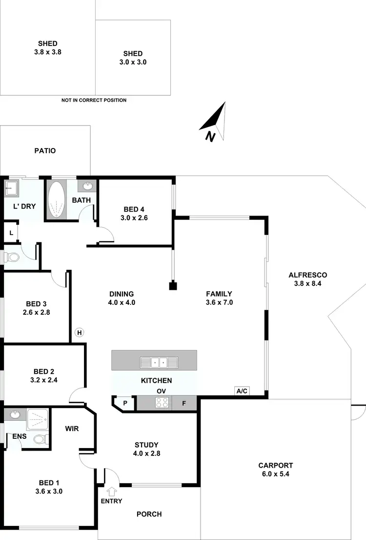 Floorplan of Homely house listing, 34 Rochester Avenue, Beckenham WA 6107