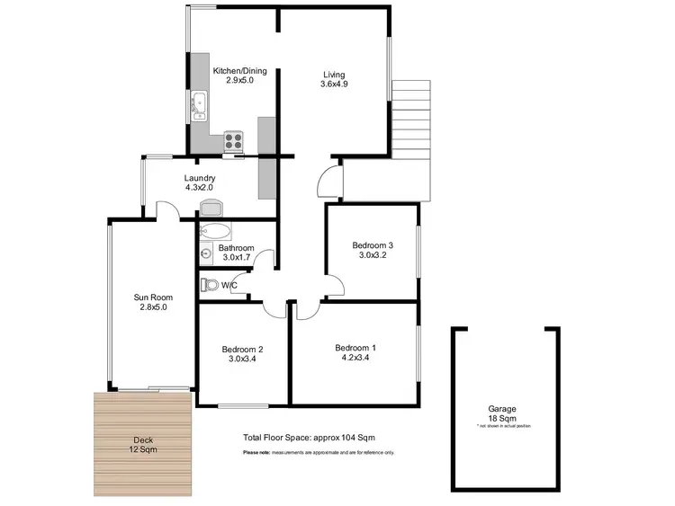 Floorplan of Homely house listing, 3 Charlecote Avenue, Clarendon Vale TAS 7019