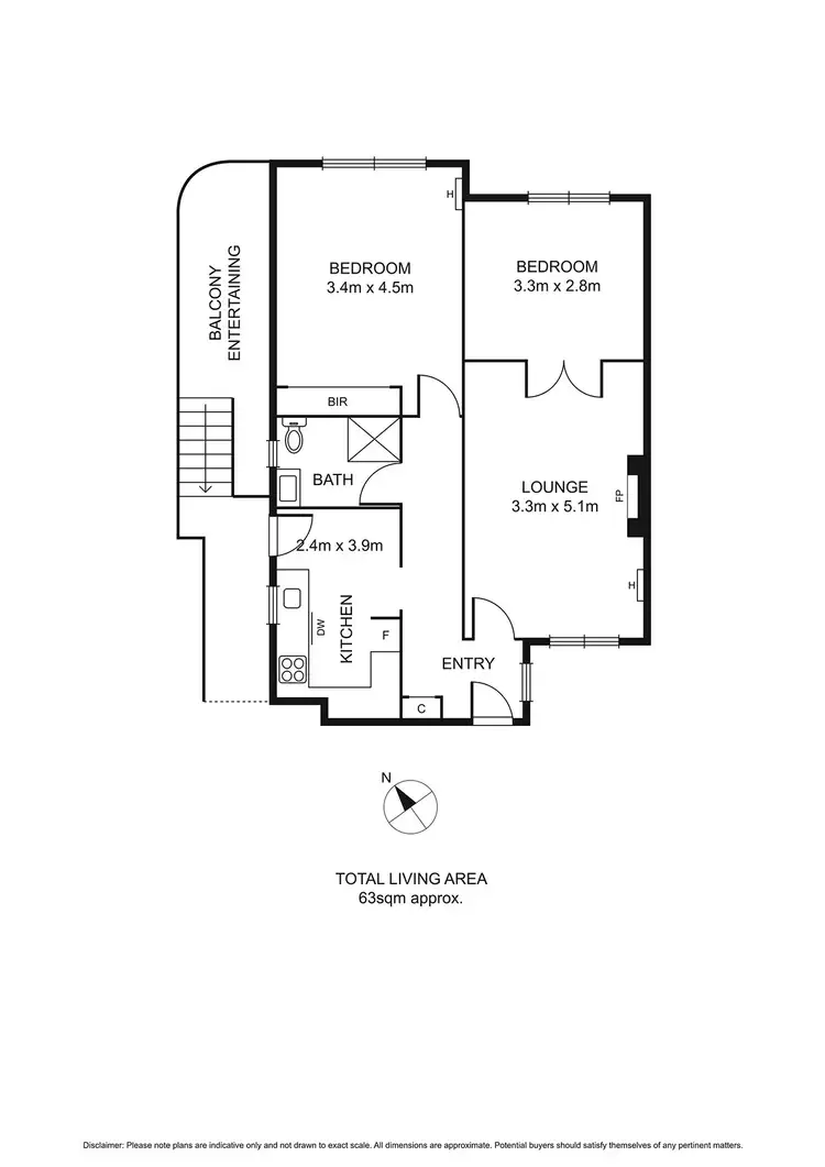 Floorplan of Homely apartment listing, 4/307 Richardson Street, Middle Park VIC 3206