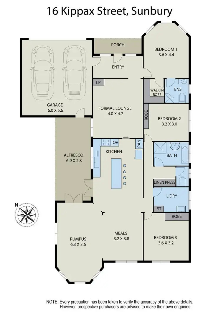 Floorplan of Homely house listing, 16 Kippax Street, Sunbury VIC 3429