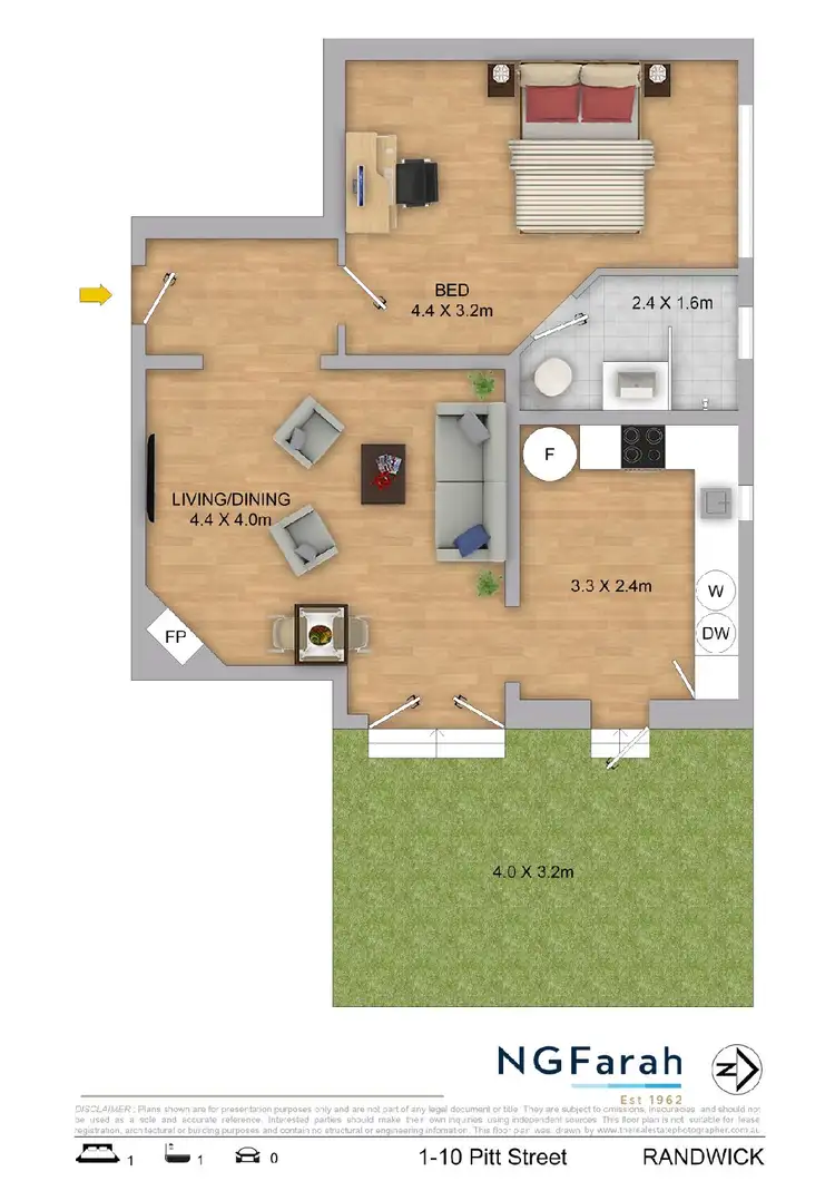 Floorplan of Homely unit listing, 1/10 Pitt Street, Randwick NSW 2031