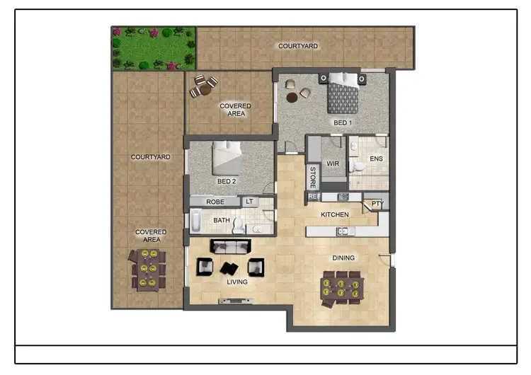 Floorplan of Homely unit listing, 5/42 School Street, Kelvin Grove QLD 4059