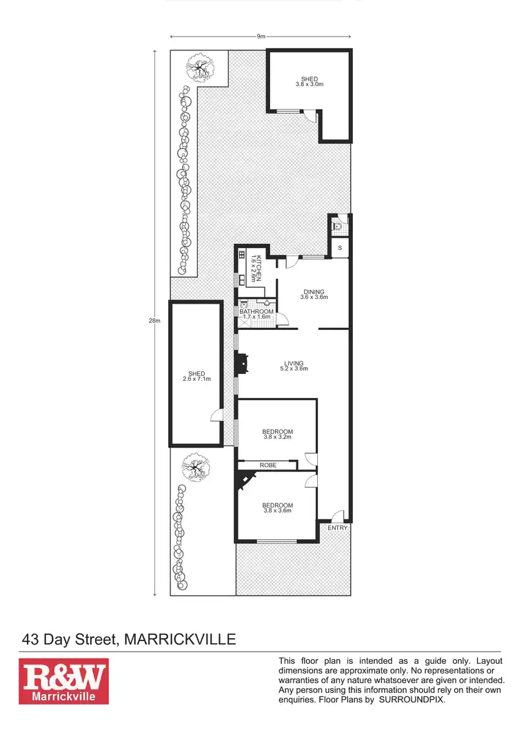 Floorplan of Homely house listing, 43 Day Street, Marrickville NSW 2204