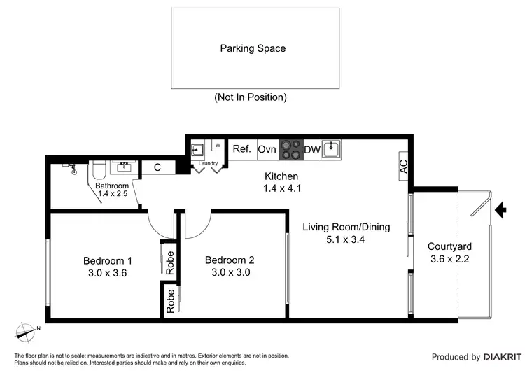 Floorplan of Homely apartment listing, 4/88 Cade way, Parkville VIC 3052
