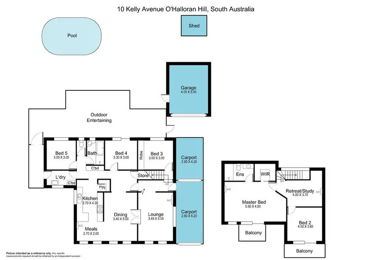 Floorplan of Homely house listing, 10 Kelly Avenue, O'halloran Hill SA 5158