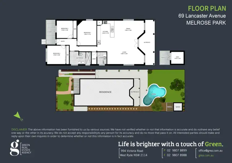 Floorplan of Homely house listing, 69 Lancaster Avenue, Melrose Park NSW 2114