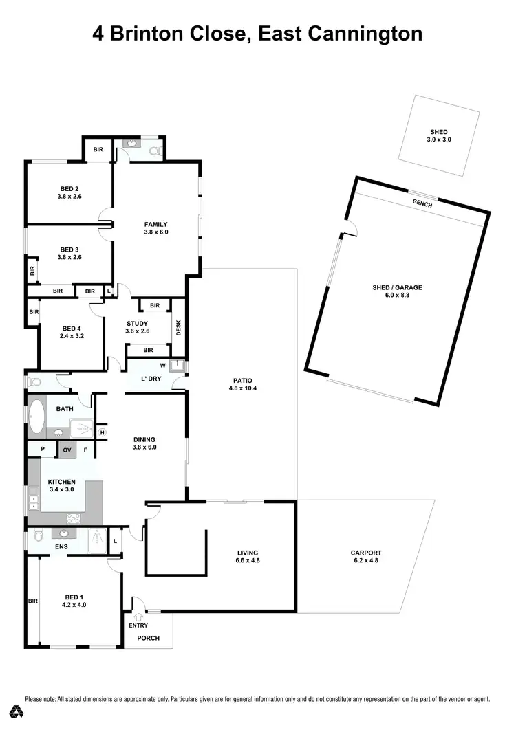 Floorplan of Homely house listing, 4 Brinton Close, East Cannington WA 6107