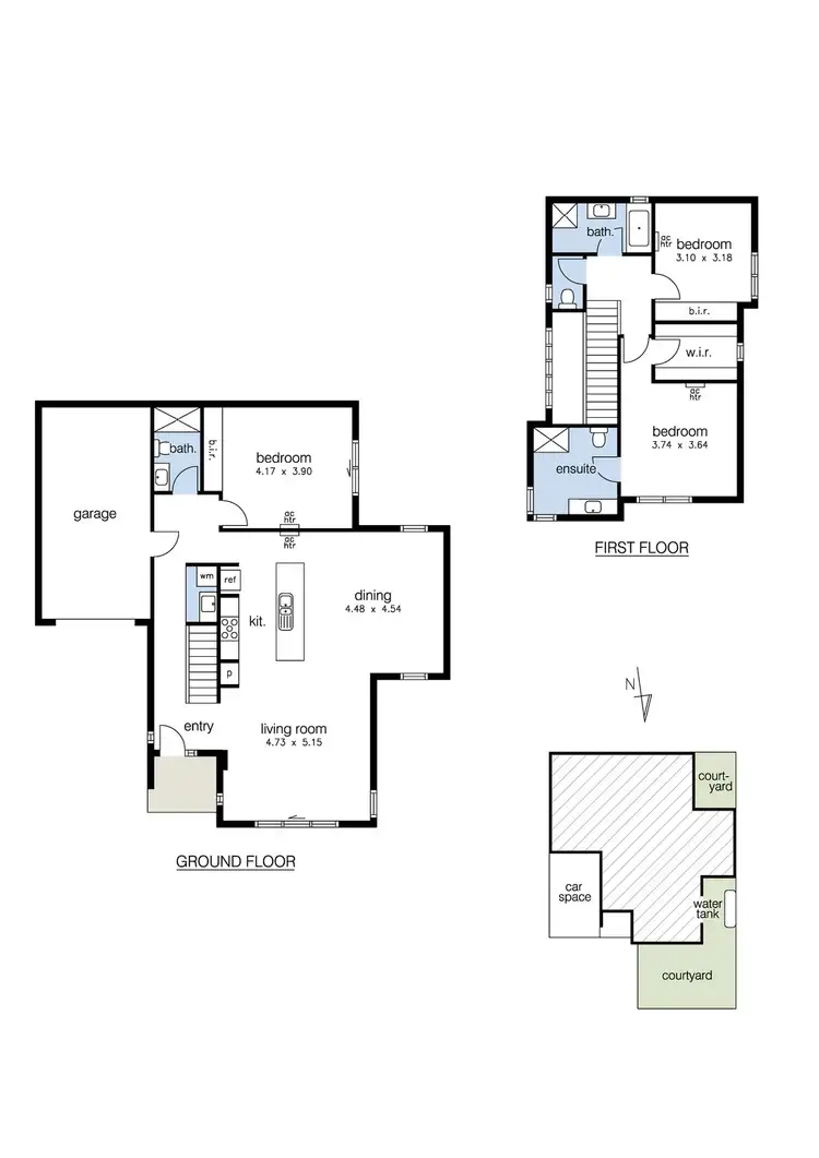 Floorplan of Homely townhouse listing, 3/30 Vernon Street, South Kingsville VIC 3015