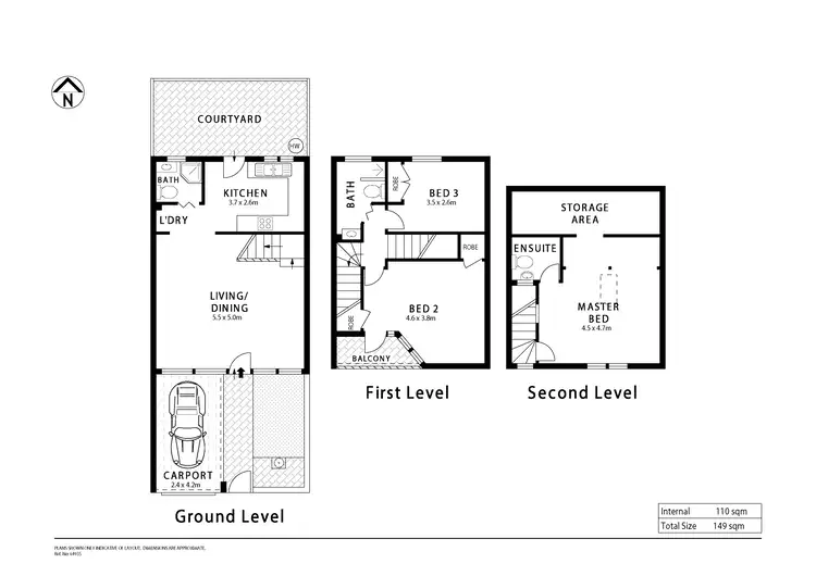 Floorplan of Homely townhouse listing, 2/83 Foster Street, Leichhardt NSW 2040