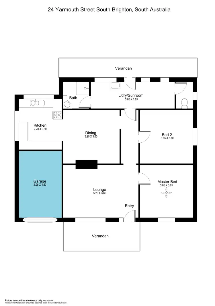 Floorplan of Homely house listing, 24 Yarmouth Street, South Brighton SA 5048