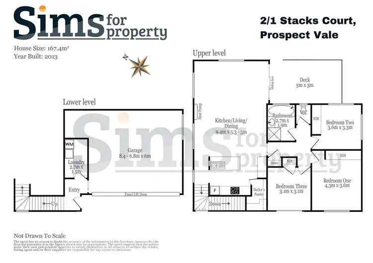 Floorplan of Homely townhouse listing, 2/1 Stacks Court, Prospect Vale TAS 7250