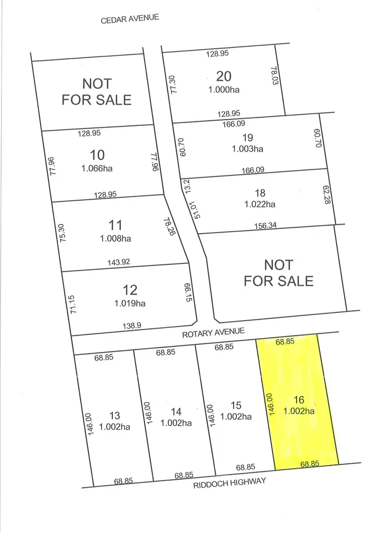Floorplan of Homely land listing, LOT 16 ROTARY AVENUE, Naracoorte SA 5271
