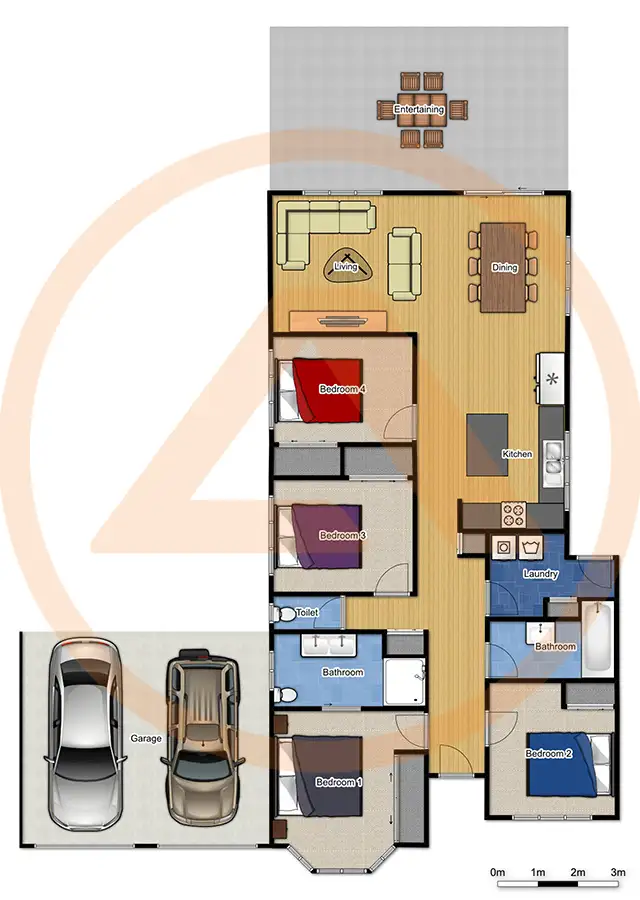 Floorplan of Homely house listing, 2 Park Close, Hillcrest QLD 4118