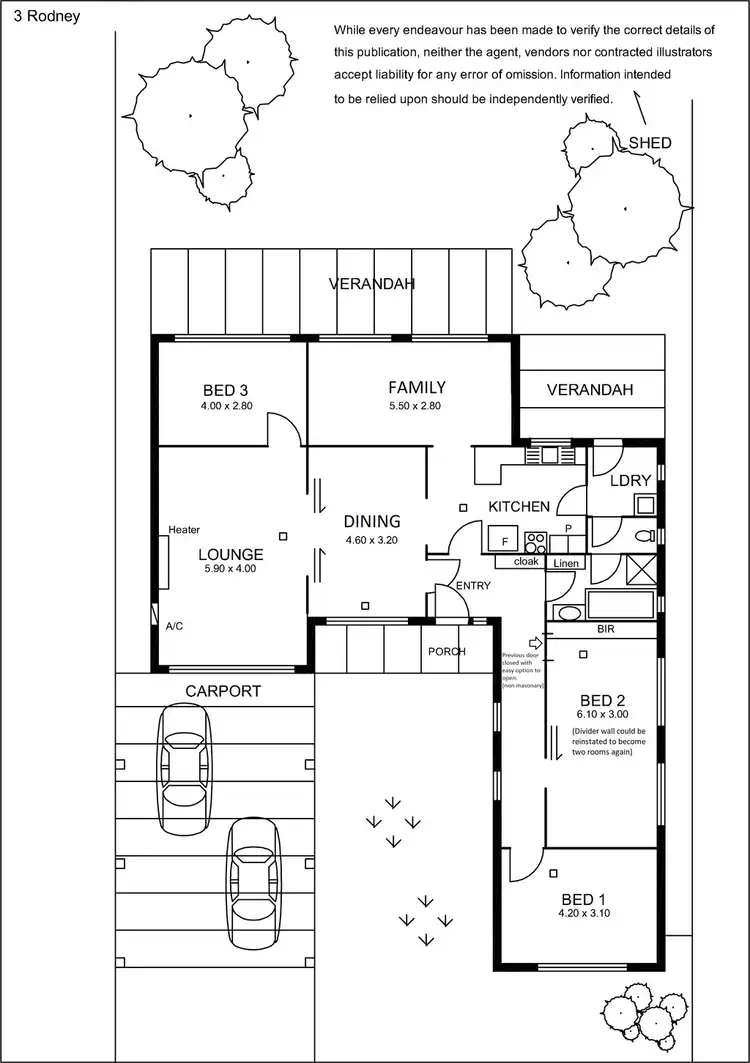 Floorplan of Homely house listing, 3 Rodney Avenue, Tranmere SA 5073